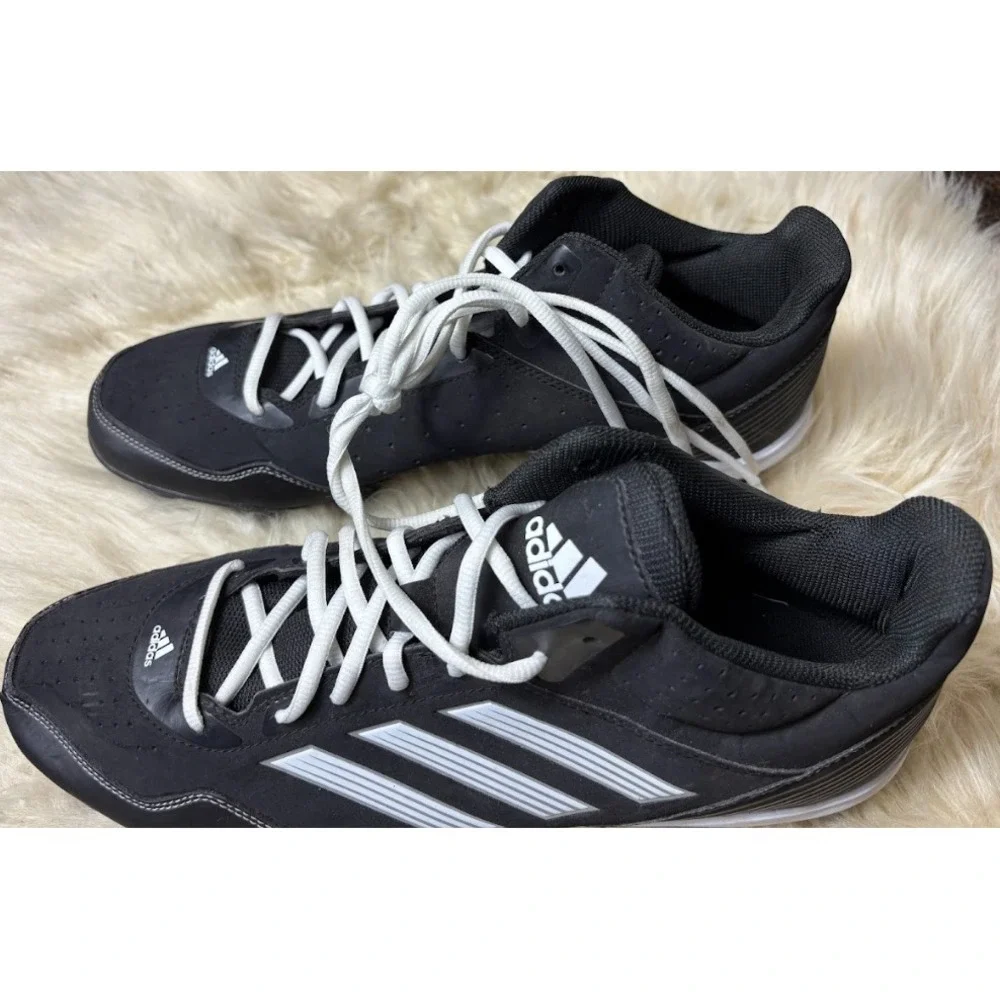 Adidas PowerAlley 5 Baseball Cleats 13‎ Black White Molded NWOT Athletic